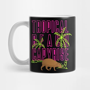 Capybara Wild Animal Summer Paradise Tropical Beach Capyrise Mug